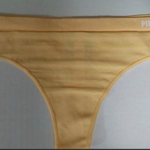 Pink  Cotton Thong Panties, Size Medium Orange  NWT